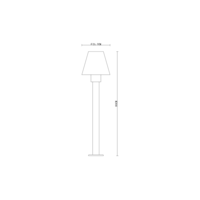 Moderna utomhuslampan Bruno svart, 80 cm