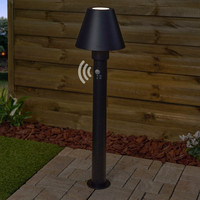 Moderna utomhuslampan Bruno svart med sensor, 80 cm