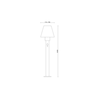 Moderna utomhuslampan Bruno svart med sensor, 80 cm