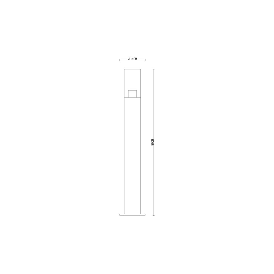 Svarta Stella i rostfritt stål,  80 cm
