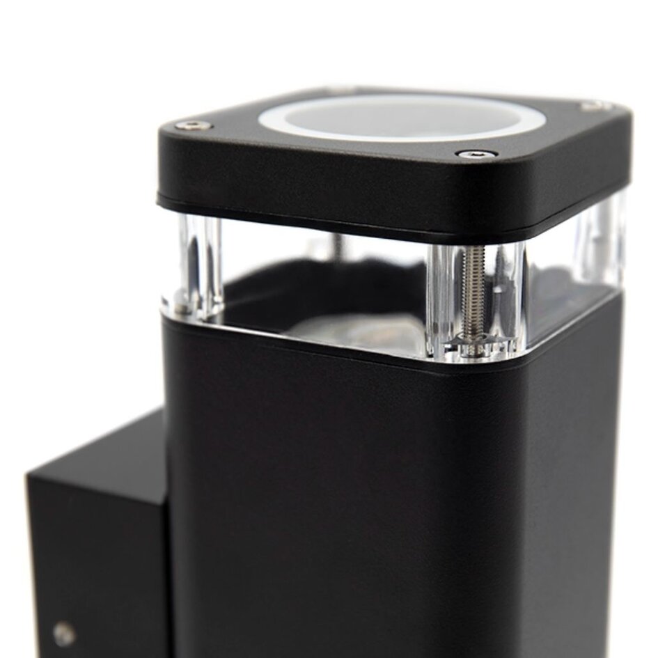 Svart utomhus vägglampa Mario, tvåsidig