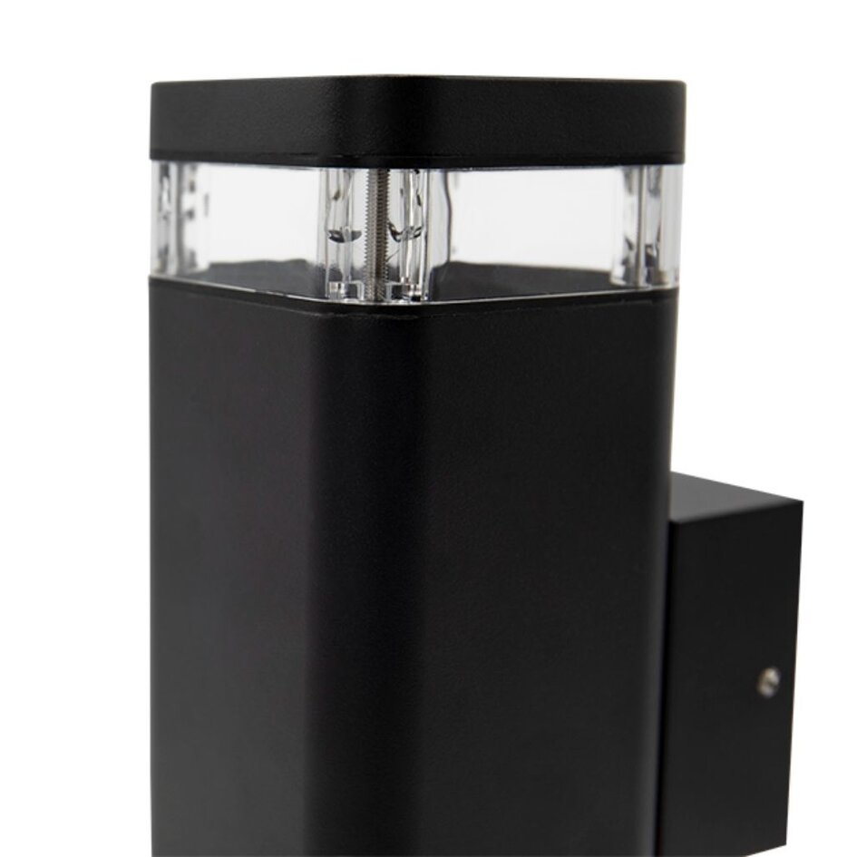 Svart utomhus vägglampa Mario, tvåsidig