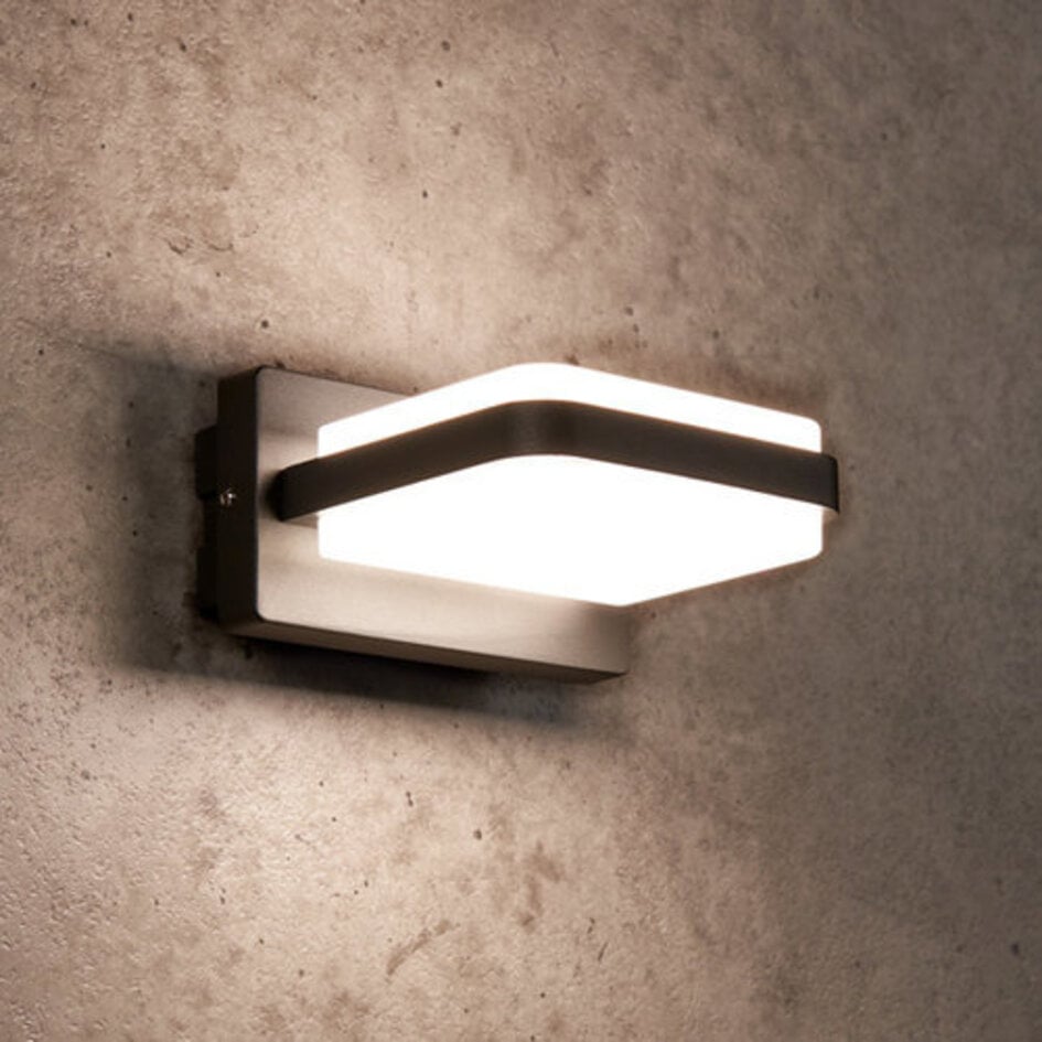 Modern utomhus vägglampa Lorenzo IP44 - antracit