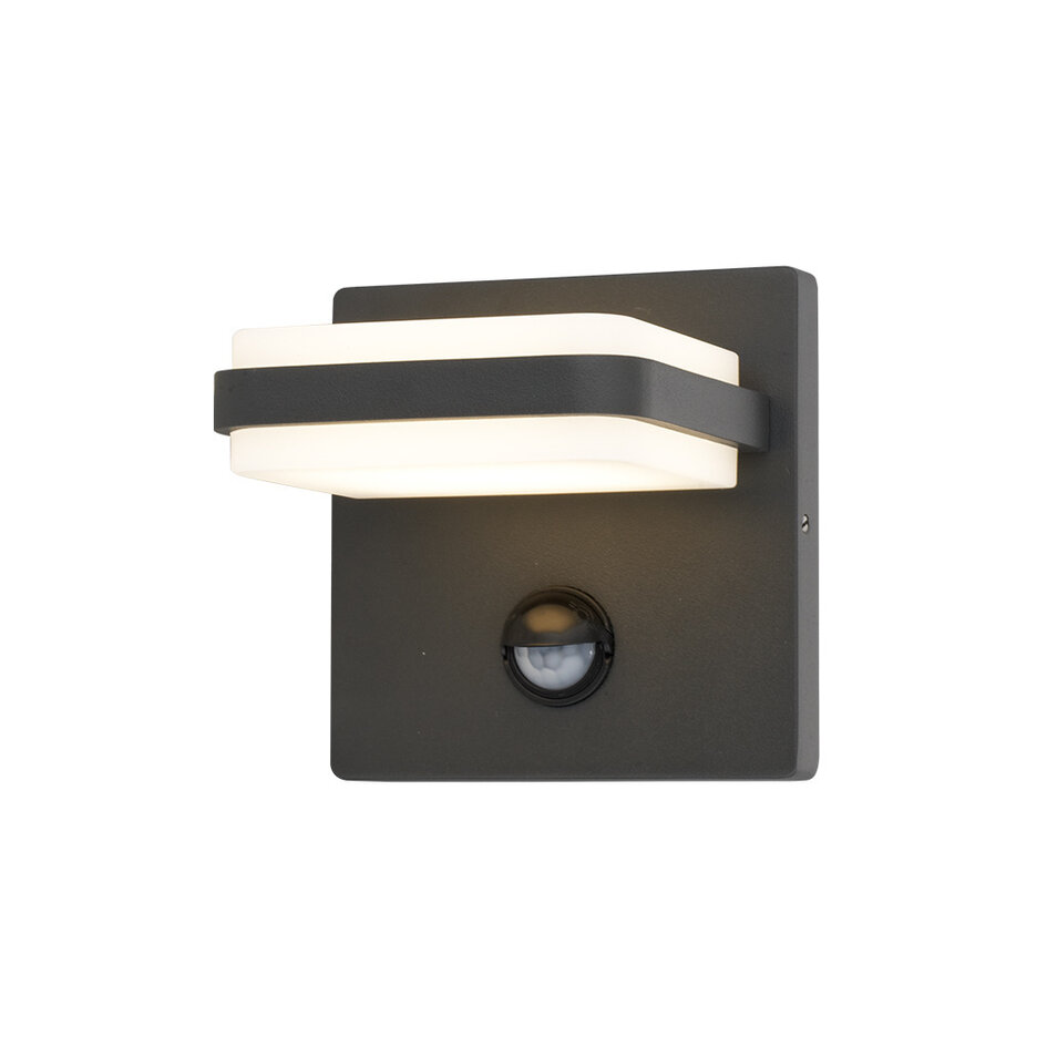 Vägglampa med sensor Stefano - antracit
