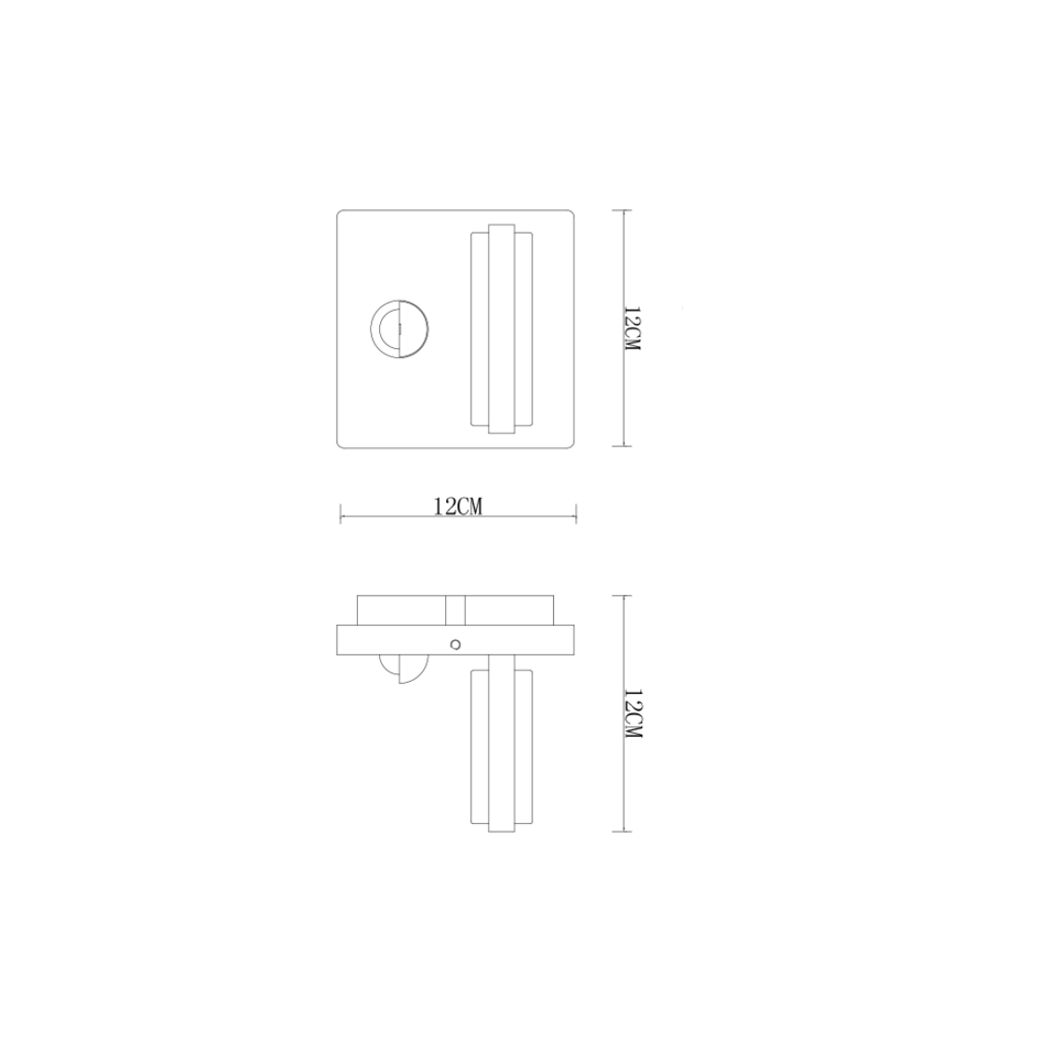 Vägglampa med sensor Stefano - antracit