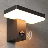 Vägglampa svart med sensor - Roberto