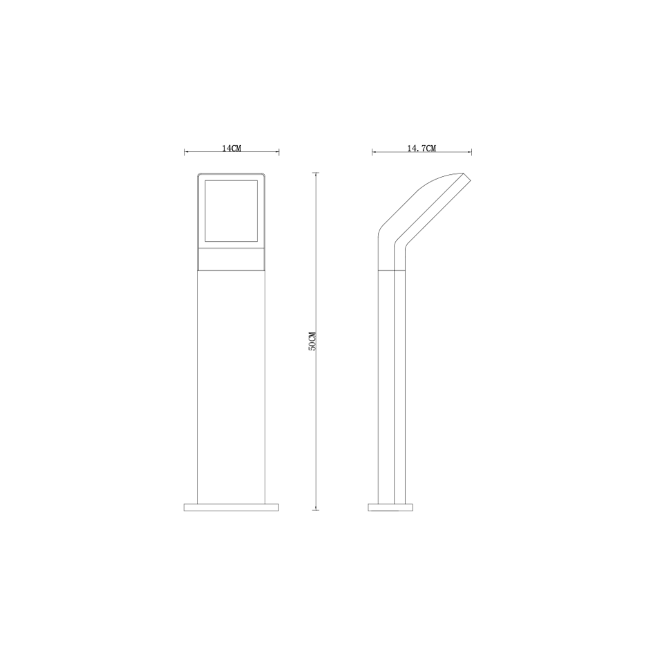 Svarta golvlampa Francesco, 50cm