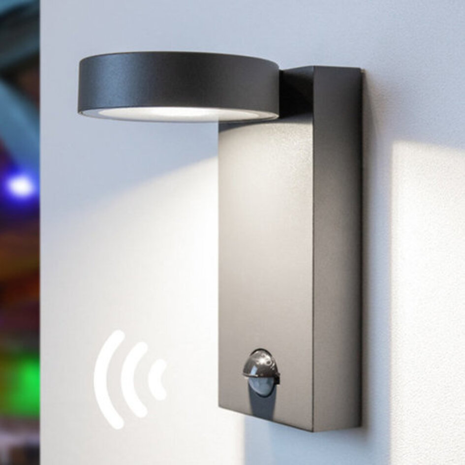 Wandleuchte Luca mit Sensor - anthrazit