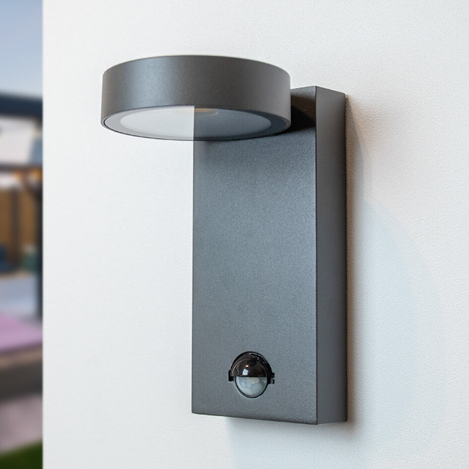 Wandleuchte Luca mit Sensor - anthrazit
