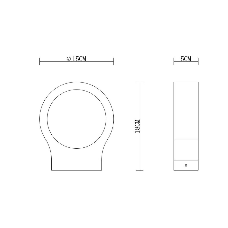 Modern utomhus lampa Leo - svart