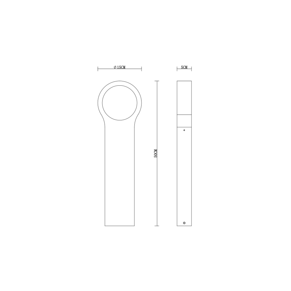 Utomhus golvlampa antracit Leonardo, 50 cm