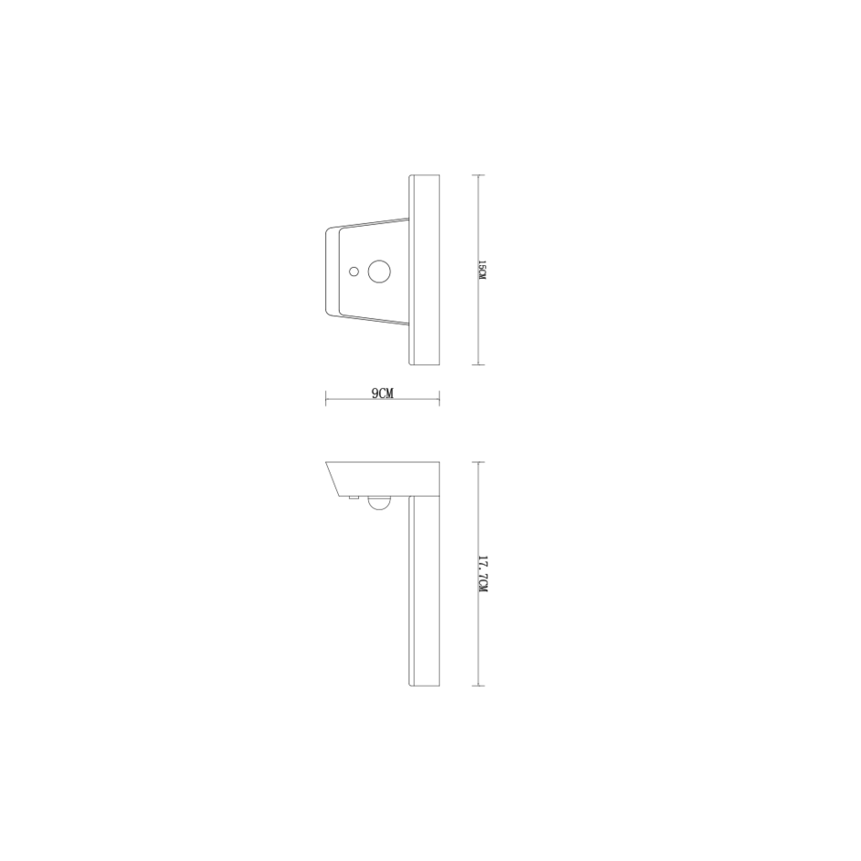 Modern utomhusvägglampa med solcell och sensor Pablo - svart