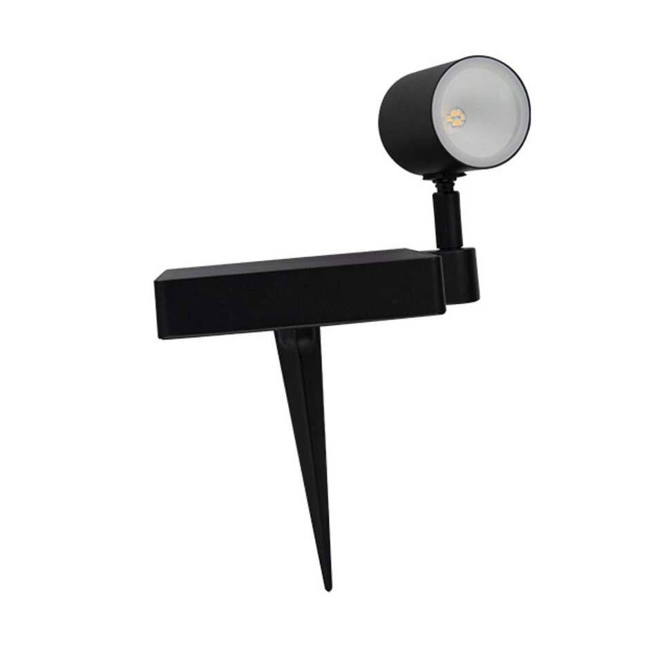Svart utomhus spotlight  Valerio