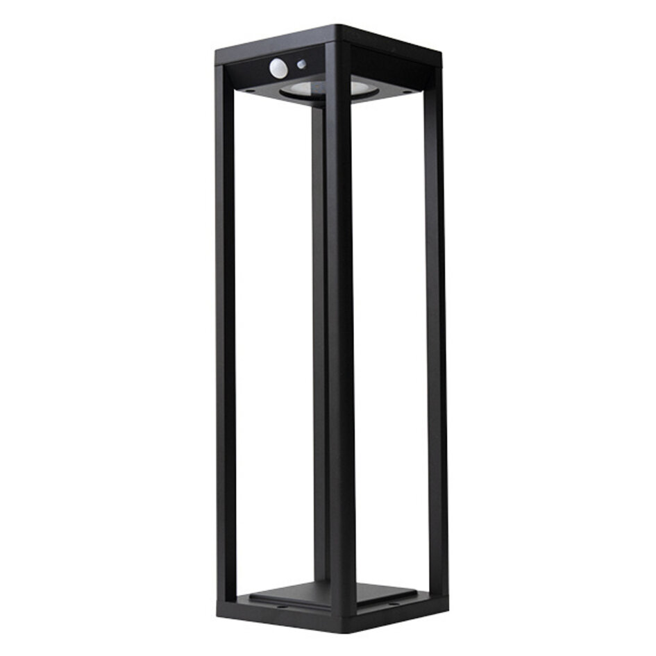 Svart golvlampa med solcell och sensor - Marcello