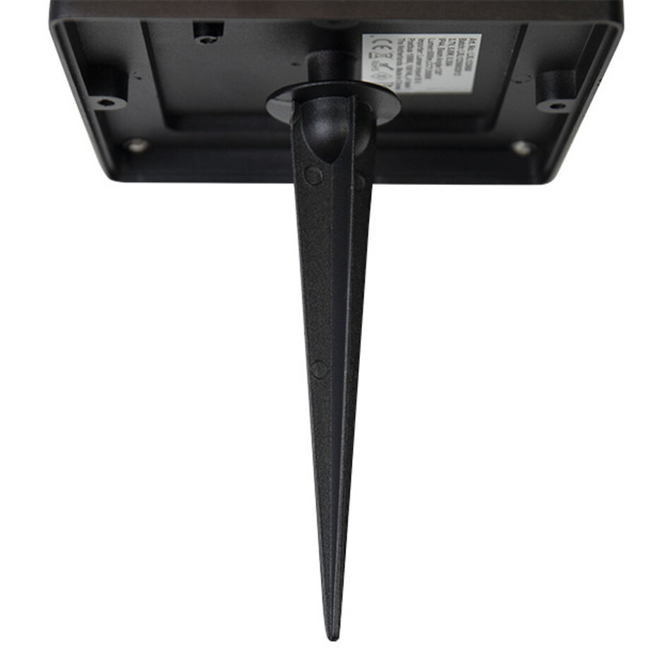 Svart golvlampa med solcell och sensor - Marcello