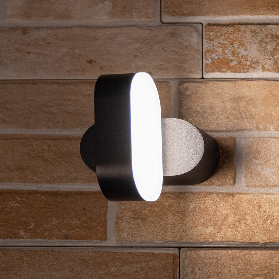 Modern vridbar vägglampa Isabelle - svart