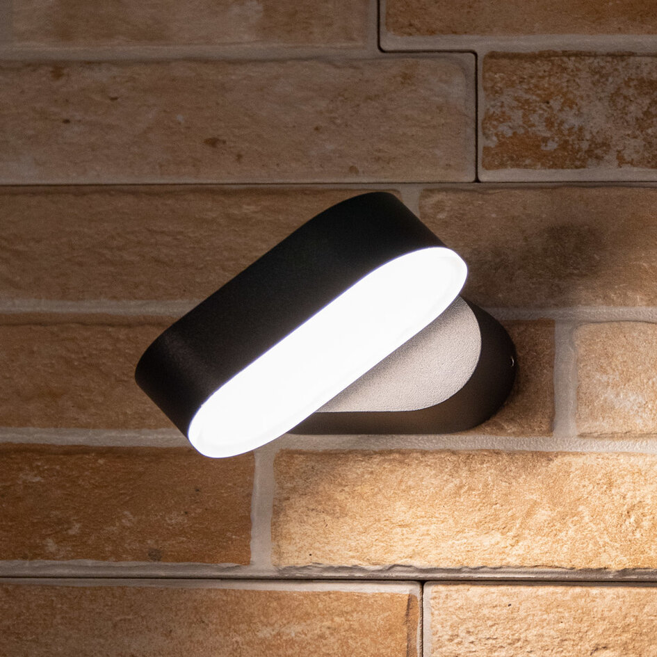 Modern vridbar vägglampa Isabelle - svart