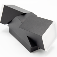 Justerbar vägglampa Michael, 2-ljus - svart