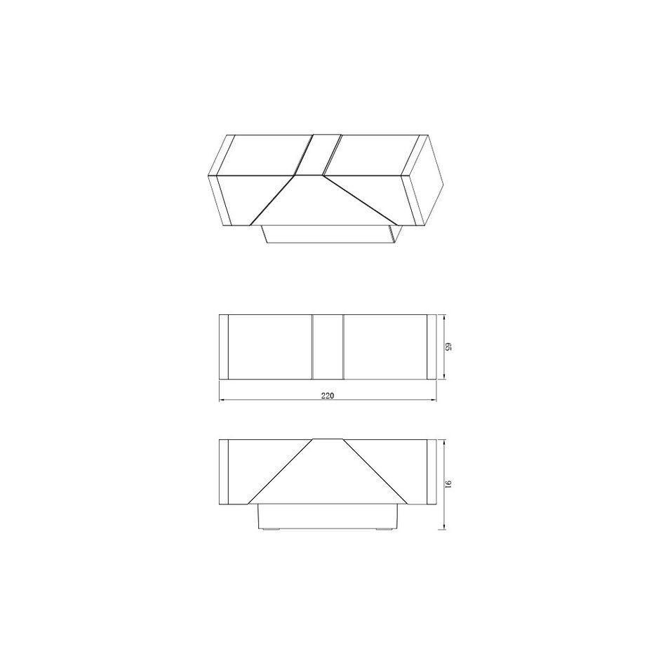 Justerbar vägglampa Michael, 2-ljus - svart