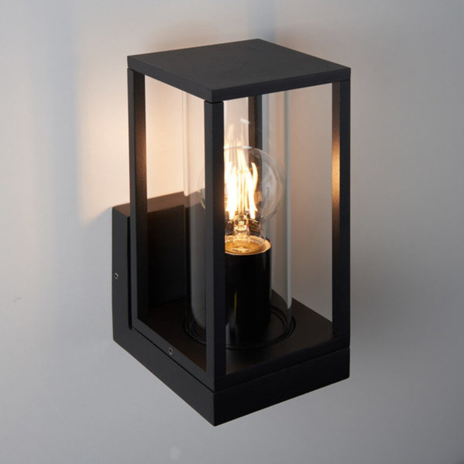 Industriella vägglampan Judy - svart