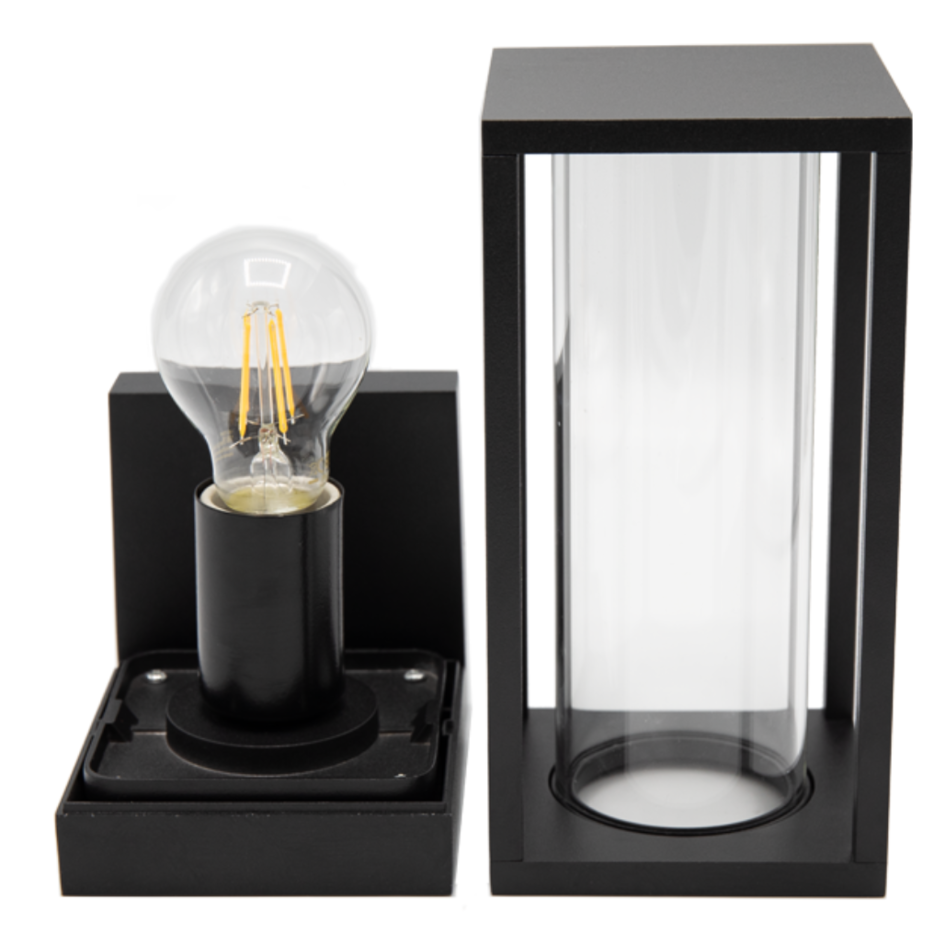 Industriella vägglampan Judy - svart