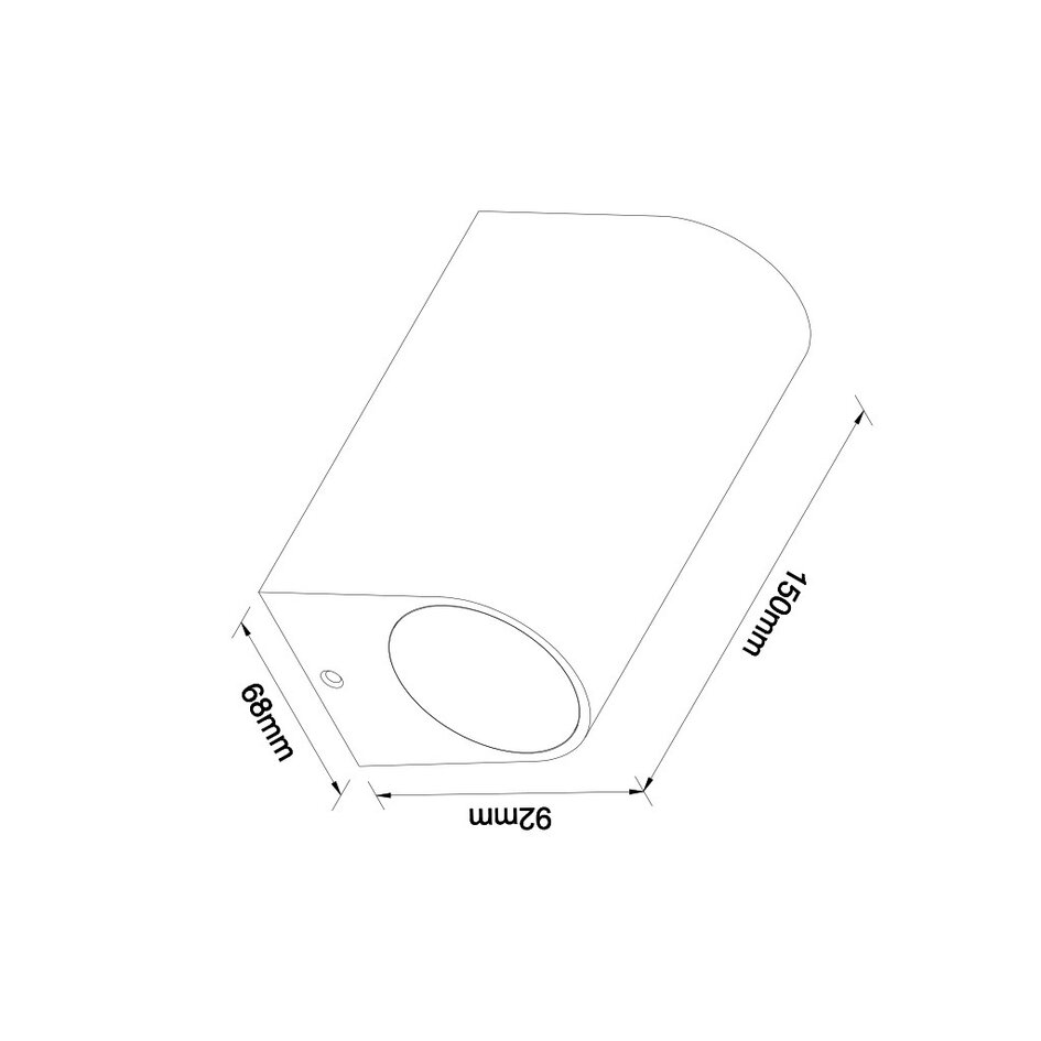 Modern rund vägglampa  Madame - svart