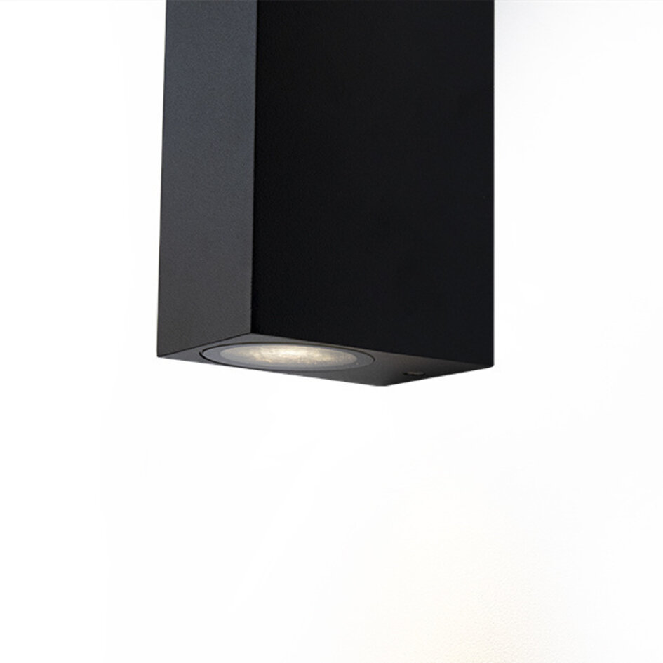 Modern kvadratisk vägglampa Dutchman - svart