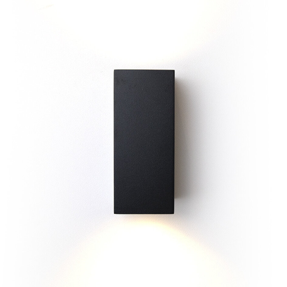 Modern kvadratisk vägglampa Dutchman - svart