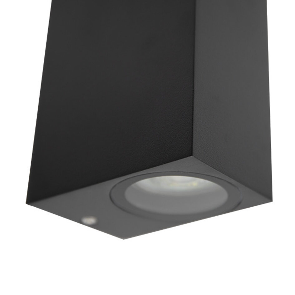 Modern kvadratisk vägglampa Dutchman - svart