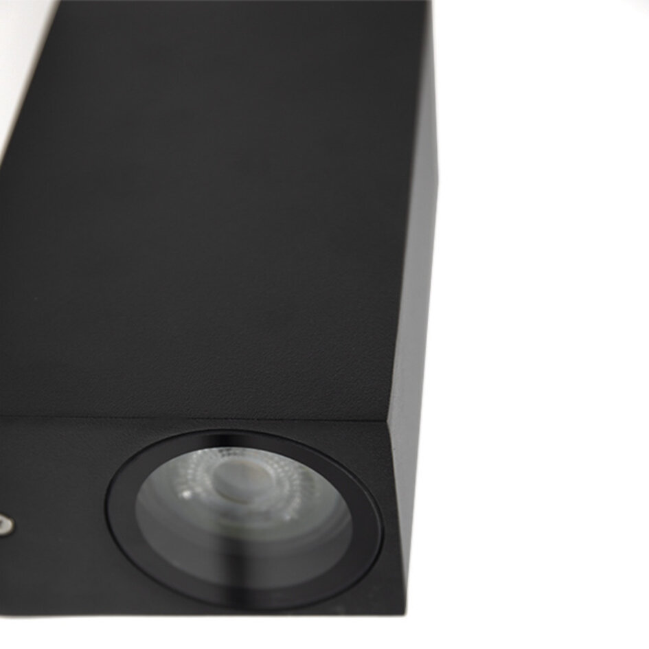 Modern kvadratisk vägglampa Dutchman - svart