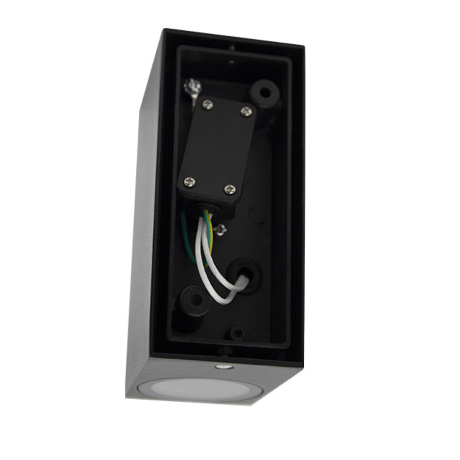 Modern kvadratisk vägglampa Dutchman - svart