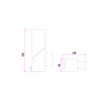 Vägglampa industri  Jasper - antracit