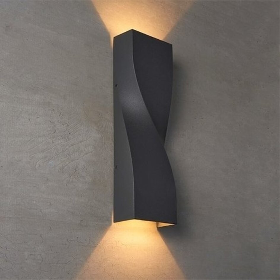 Industriell utomhusvägglampa  Aurelia - antracit