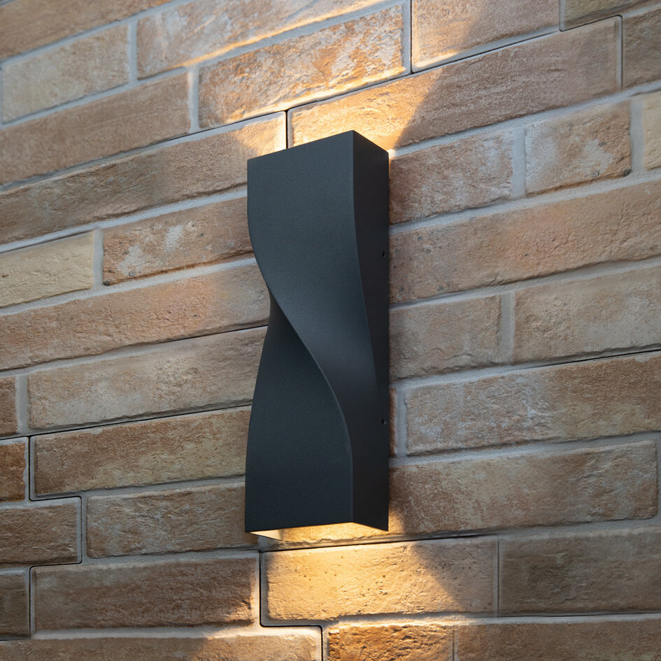 Industriell utomhusvägglampa  Aurelia - antracit