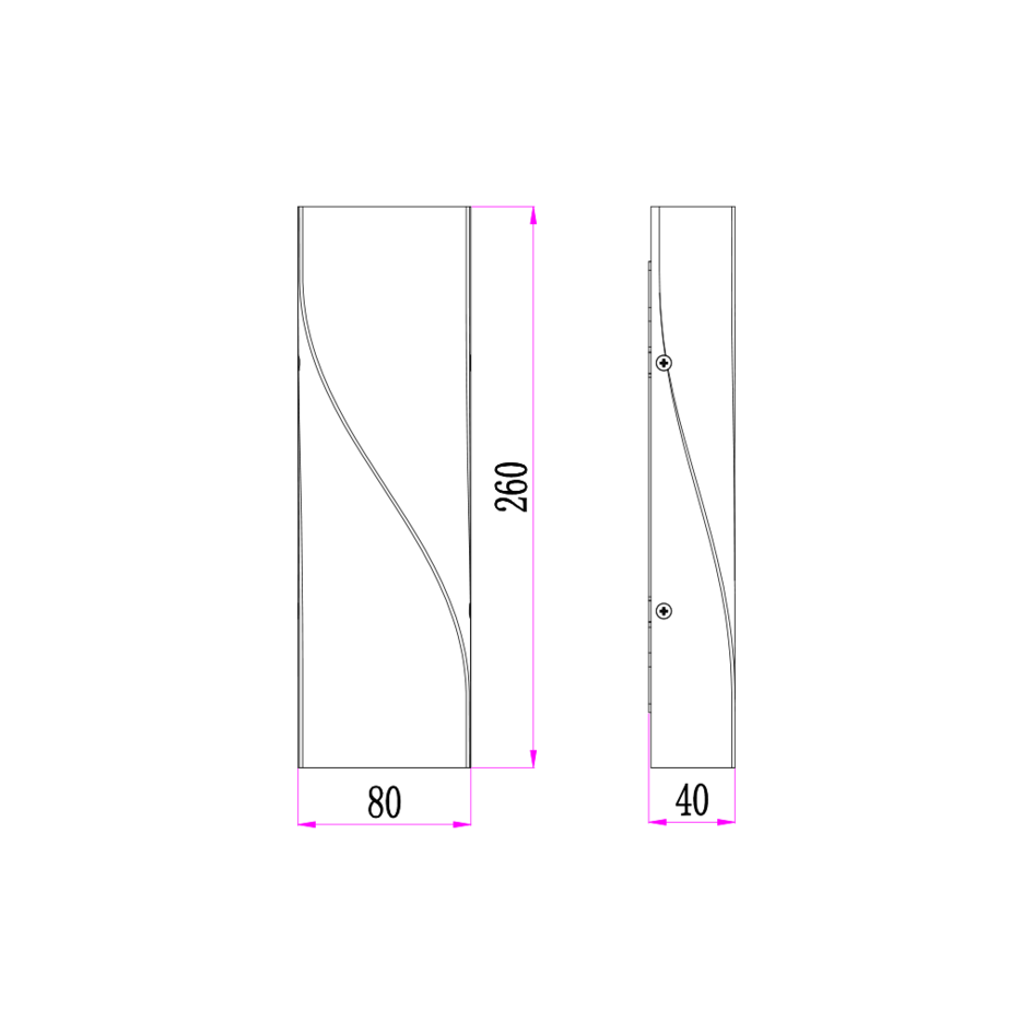 Industriell utomhusvägglampa  Aurelia - antracit