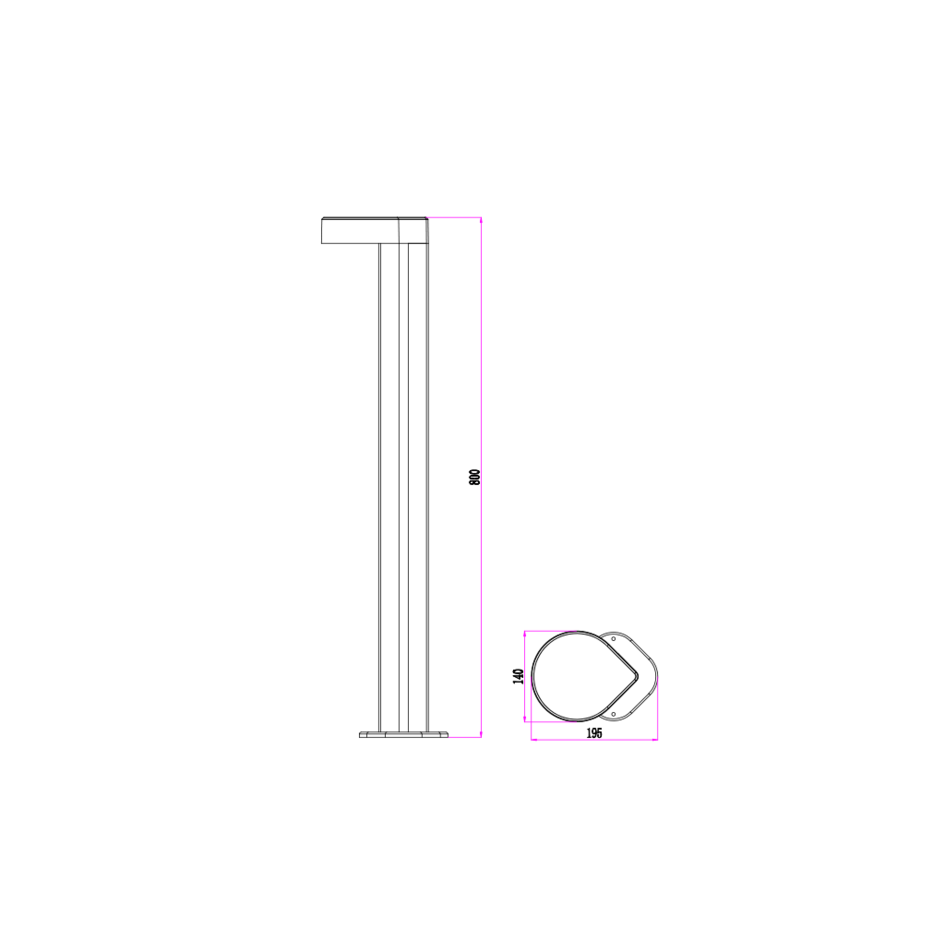 Industriell utomhus golvlampa Ferris - antracit