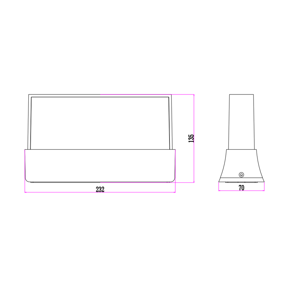 Moderne Außenwandleuchte Onyx - anthrazit