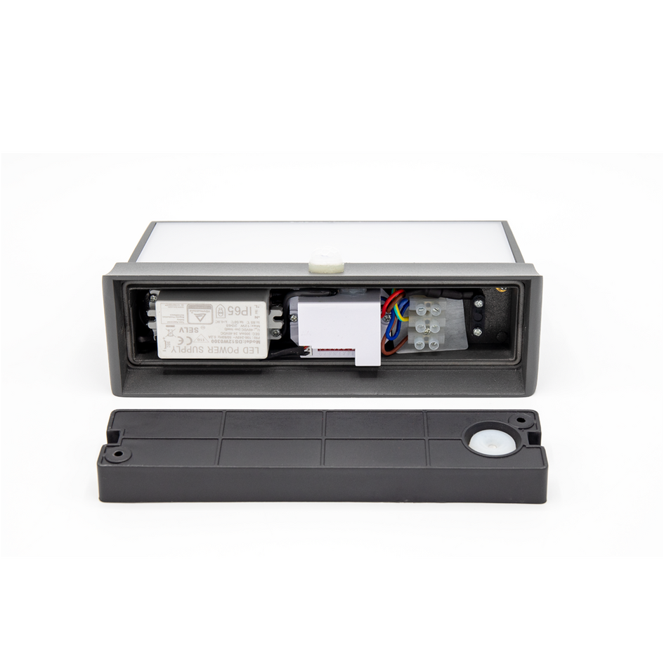 Onyx utomhusvägglampa med Sensor - antracit