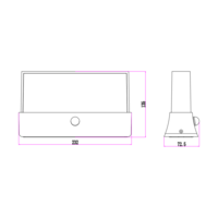 Onyx utomhusvägglampa med Sensor - antracit