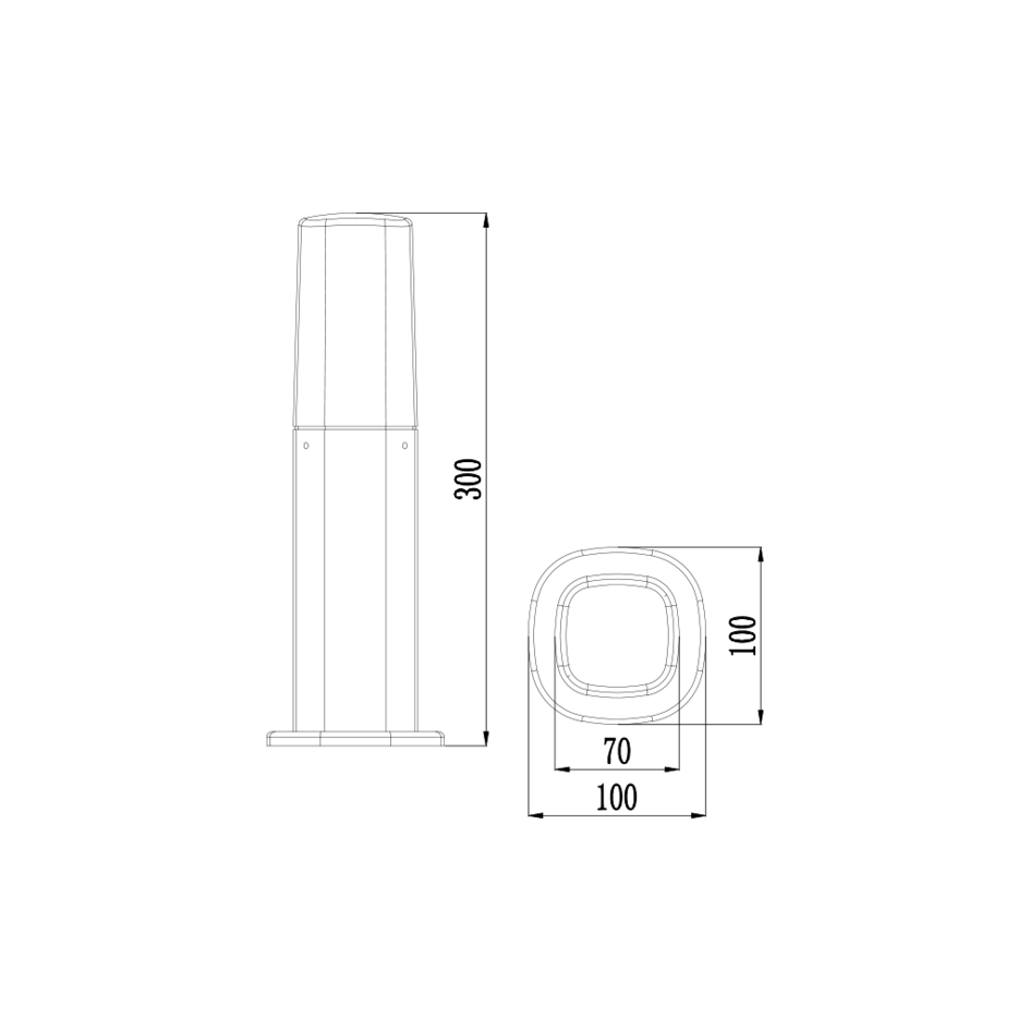 Modern antracit färgad golvlampa Izo, 30 cm