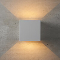 Moderna utomhus vägglampan Oliver - vit