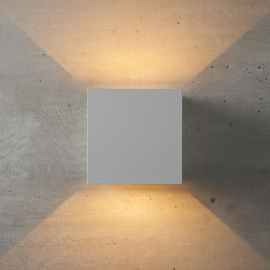 Moderna utomhus vägglampan Oliver - vit