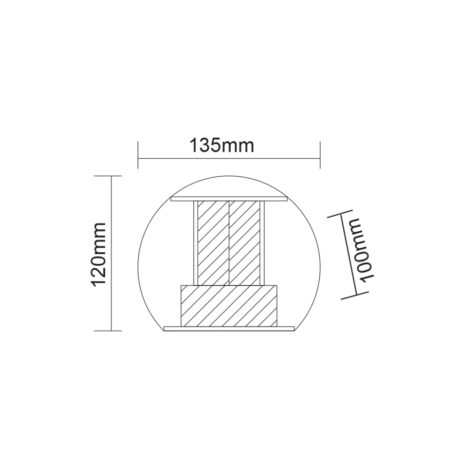 Runda vägglampan Lizzy - antracit