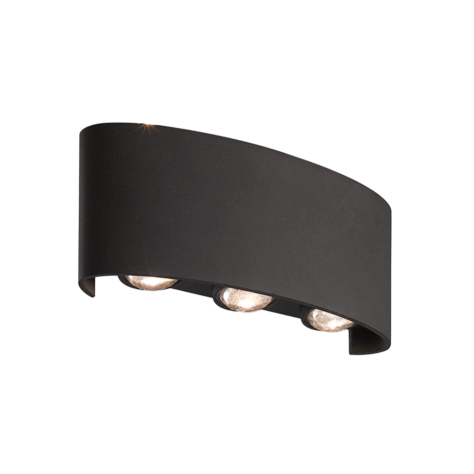 Design-vägglampa utomhus Sena - antracit