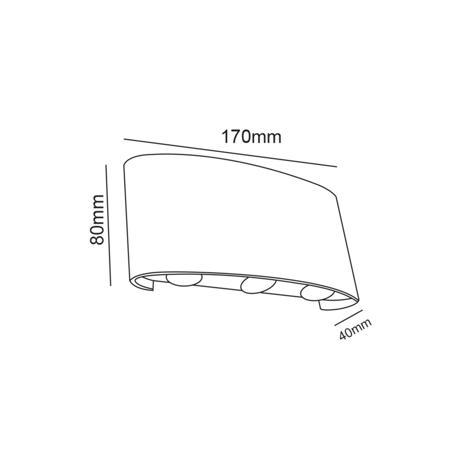 Design-vägglampa utomhus Sena - antracit