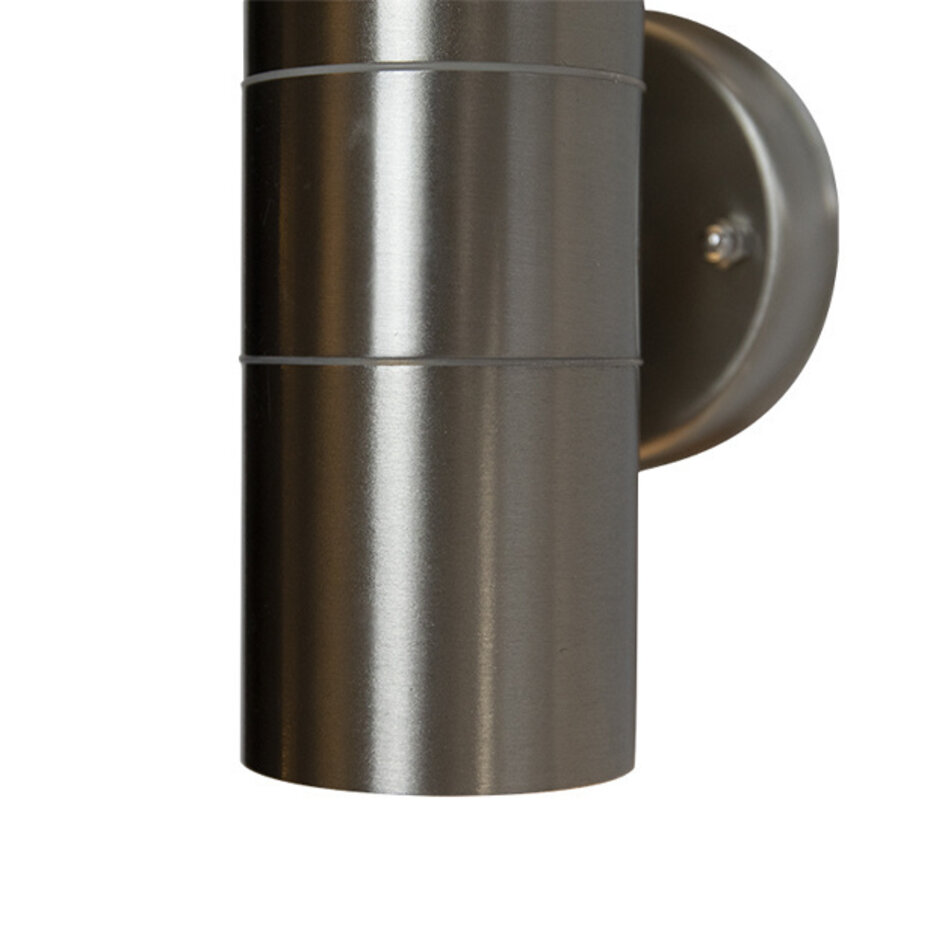 Rostfri-Design-vägglampa Amy - 2-lampor