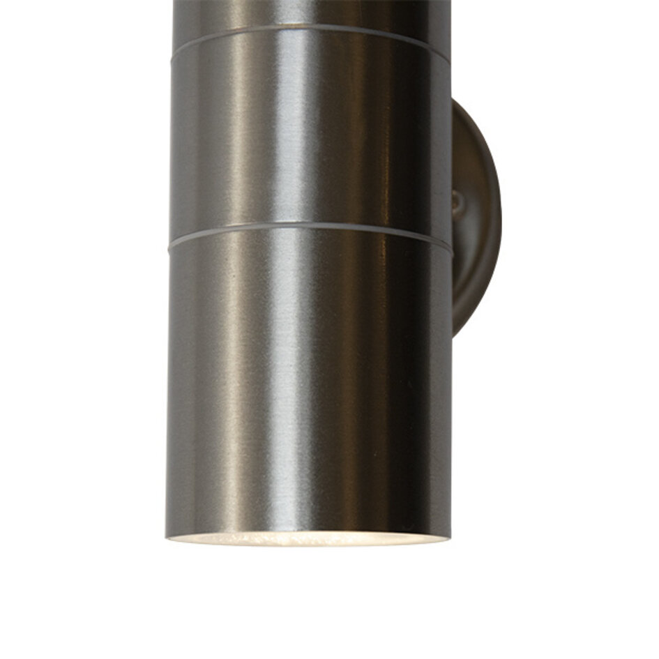 Rostfri-Design-vägglampa Amy - 2-lampor