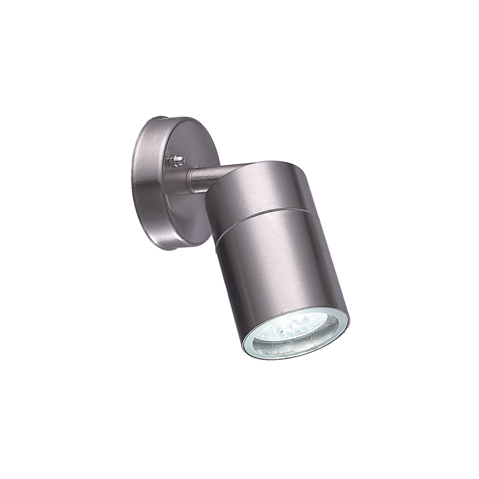 Design-vägglampa Lola - rostfritt stål