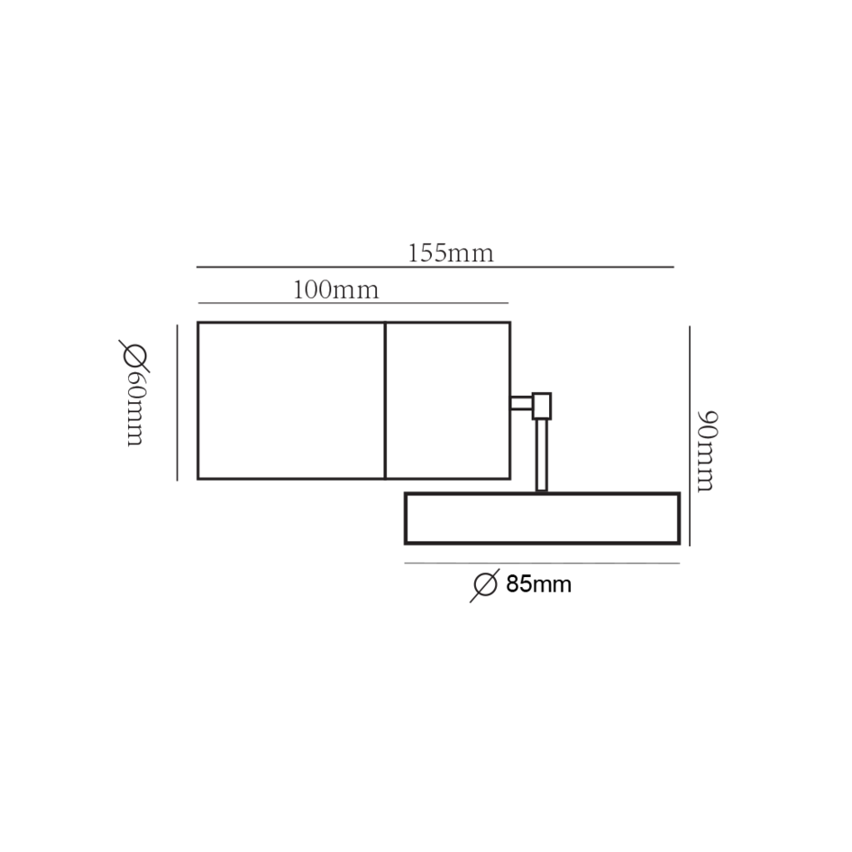 Design-vägglampa Lola - svart