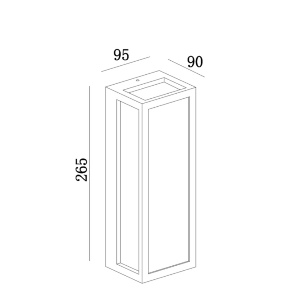 Industriell vägglampa Valentina - svart